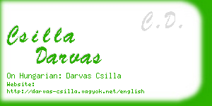 csilla darvas business card